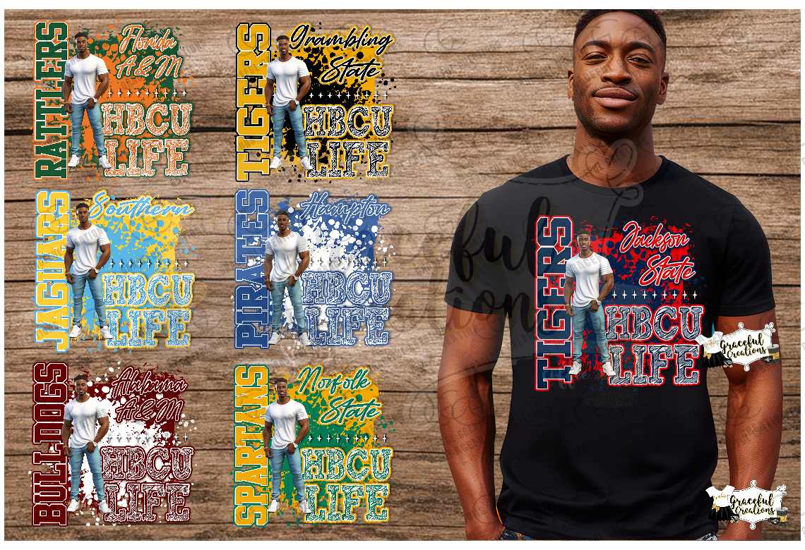 HBCU Life PNG Bundle - Male (No Logos)