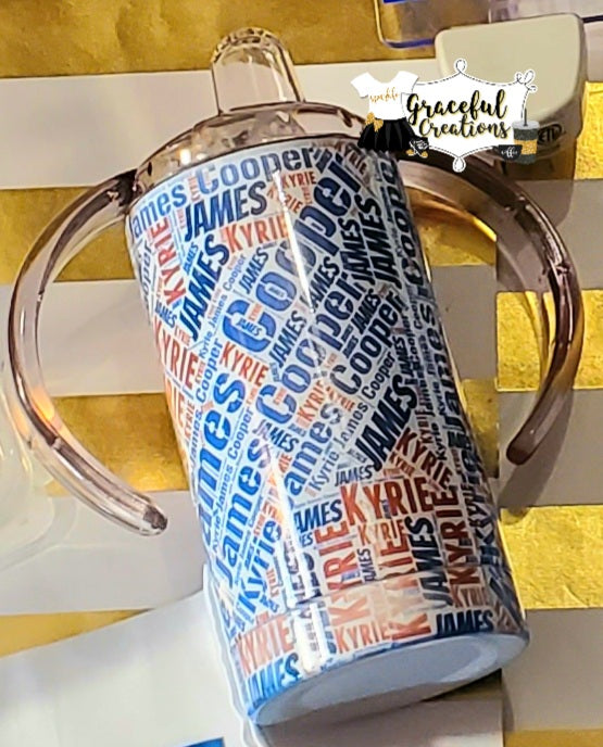 Custom and Personalized 12 Oz. Stainless Steel Sippy Cup