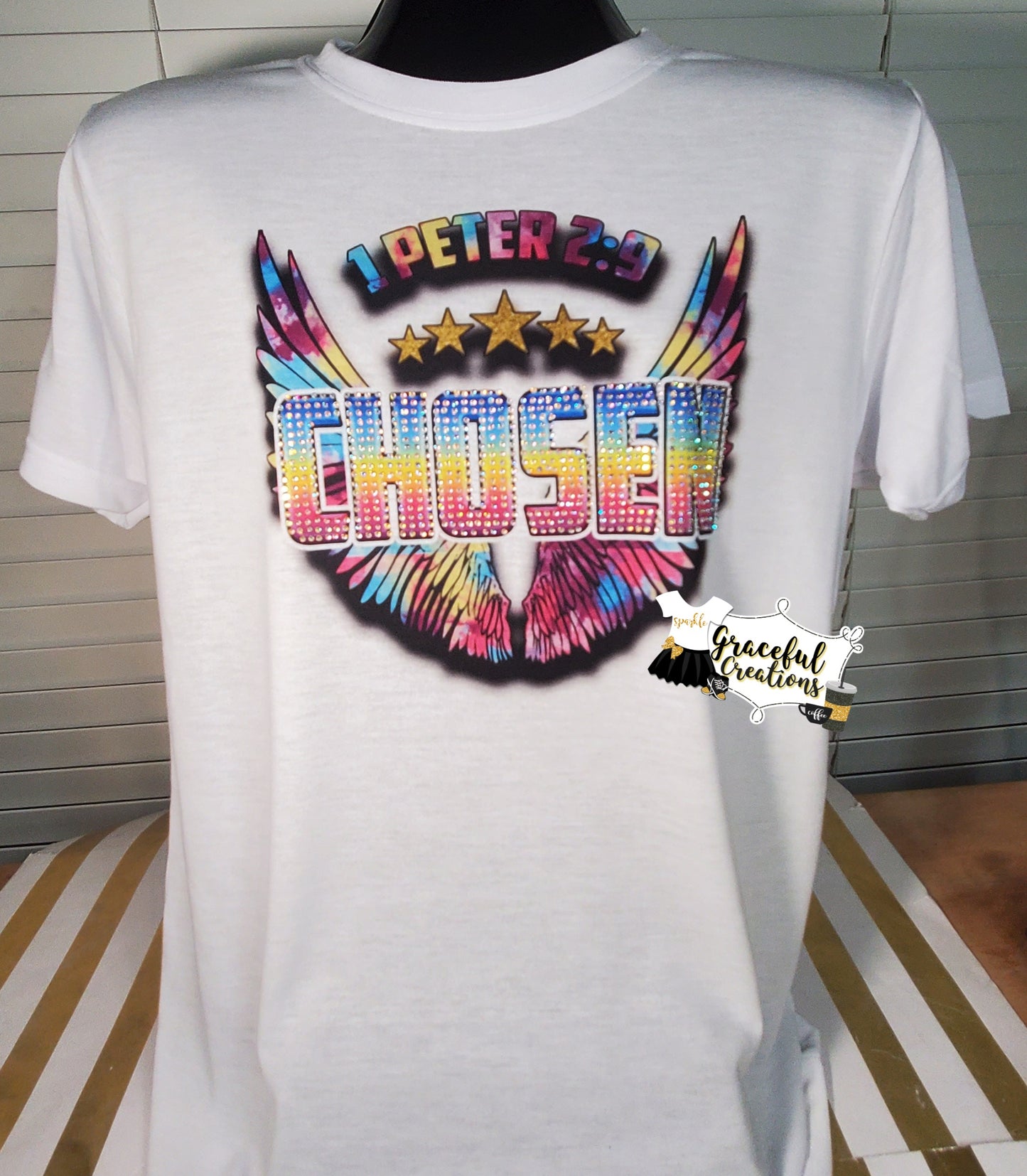 Chosen Sublimation with Rhinestone Custom T-Shirt