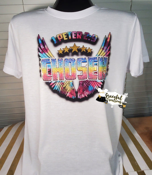 Chosen Sublimation with Rhinestone Custom T-Shirt