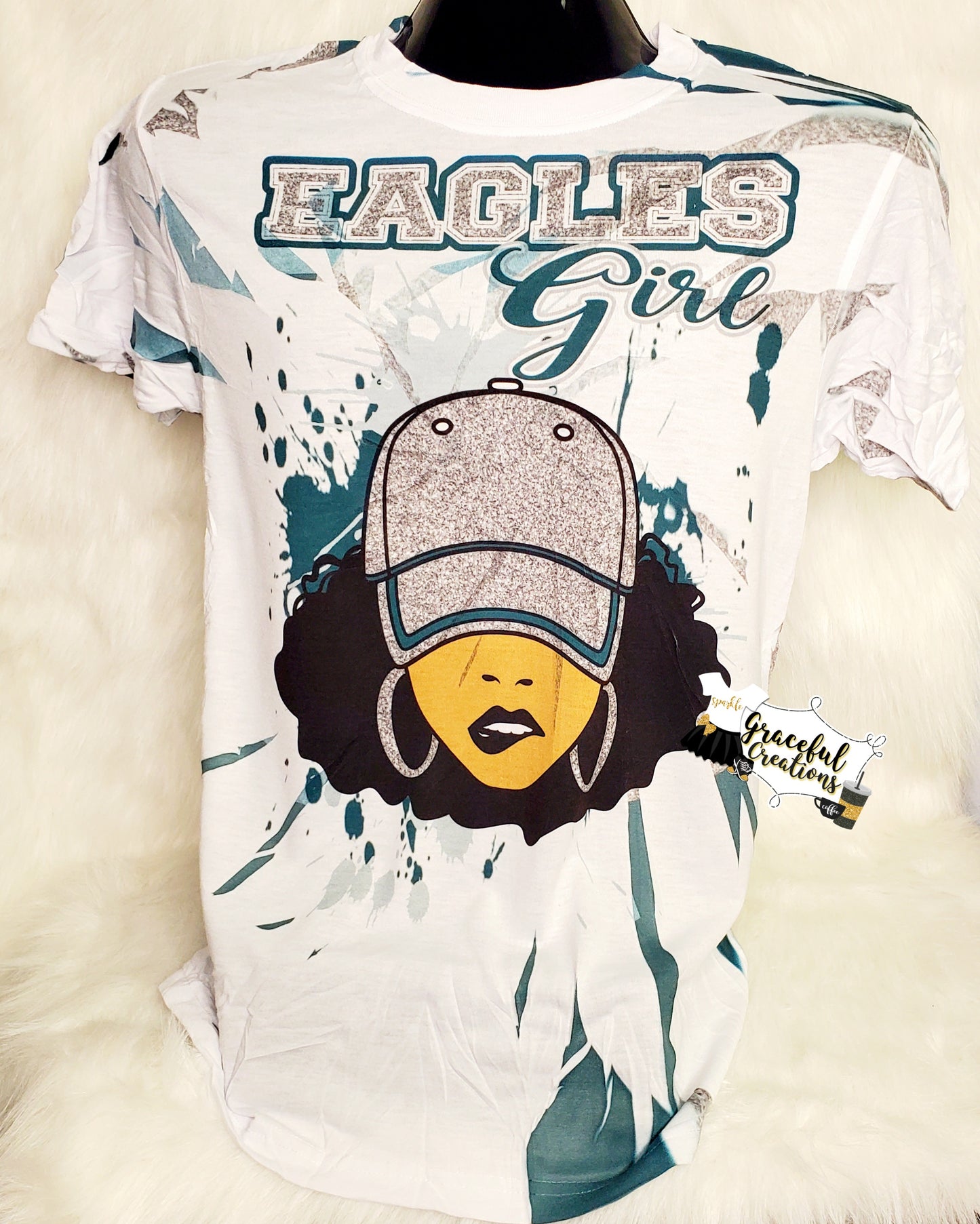 Scrunch Tiedye Game Day Fan Girl T-Shirt