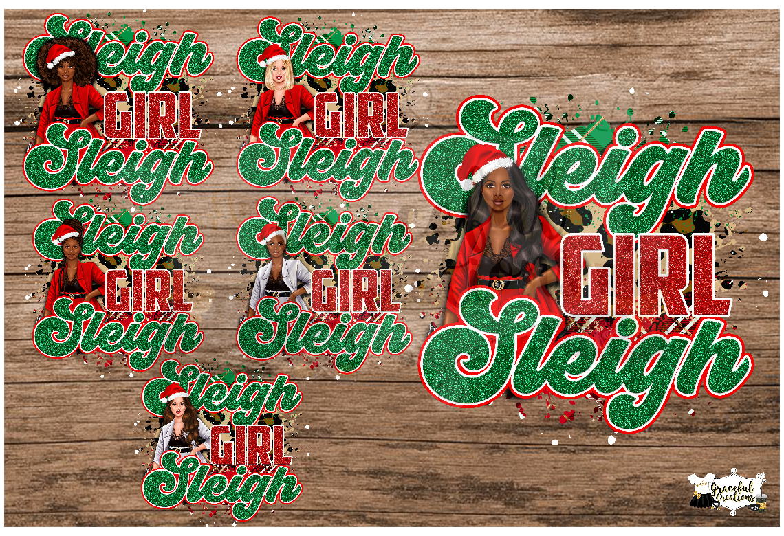 Sleigh Girl Sleigh PNG Bundle