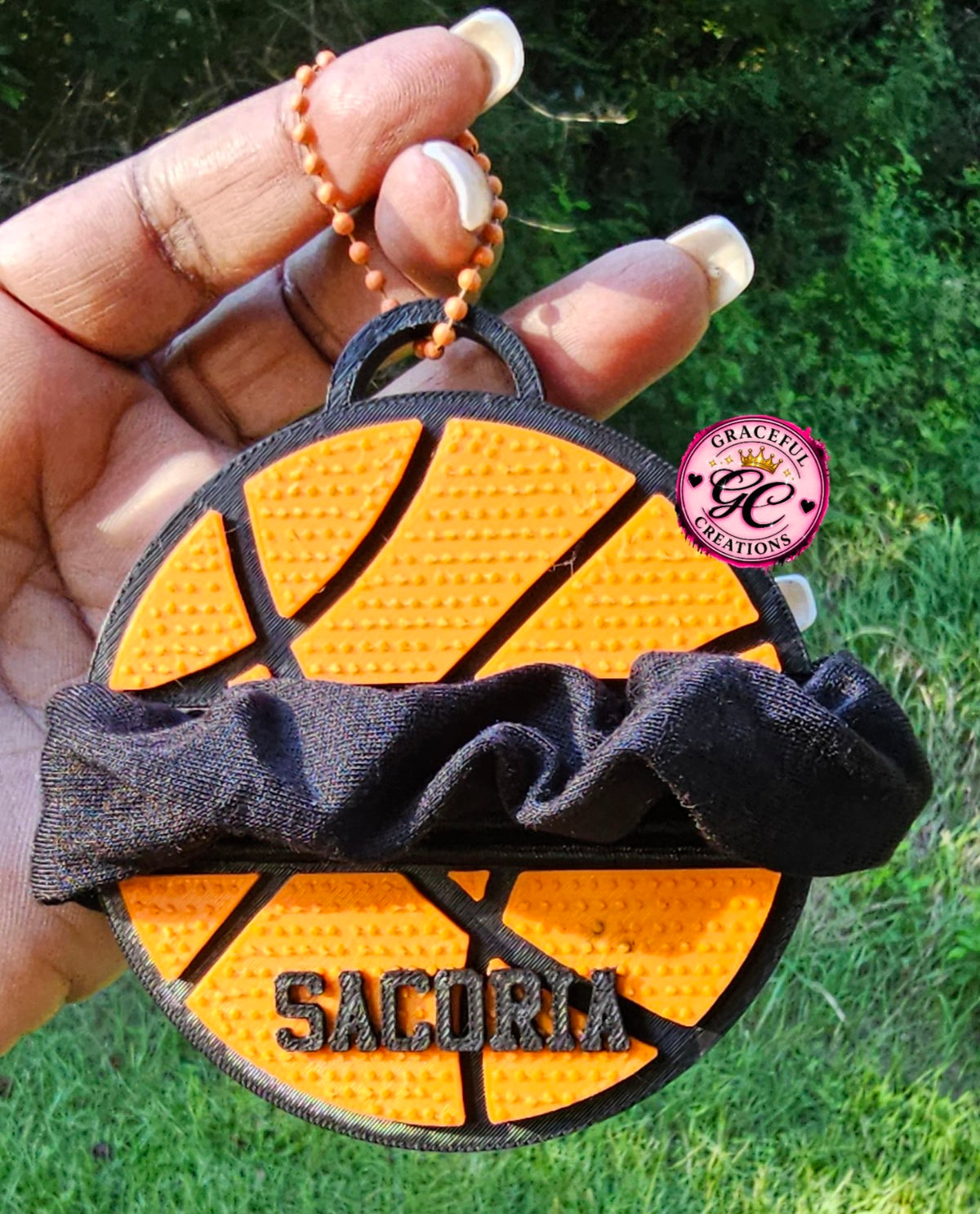 3D printed sports and cheer hair tie holder