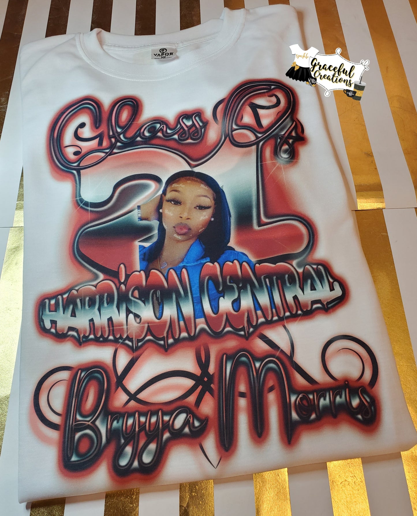 Airbrushed Look Senior Custom T-Shirt