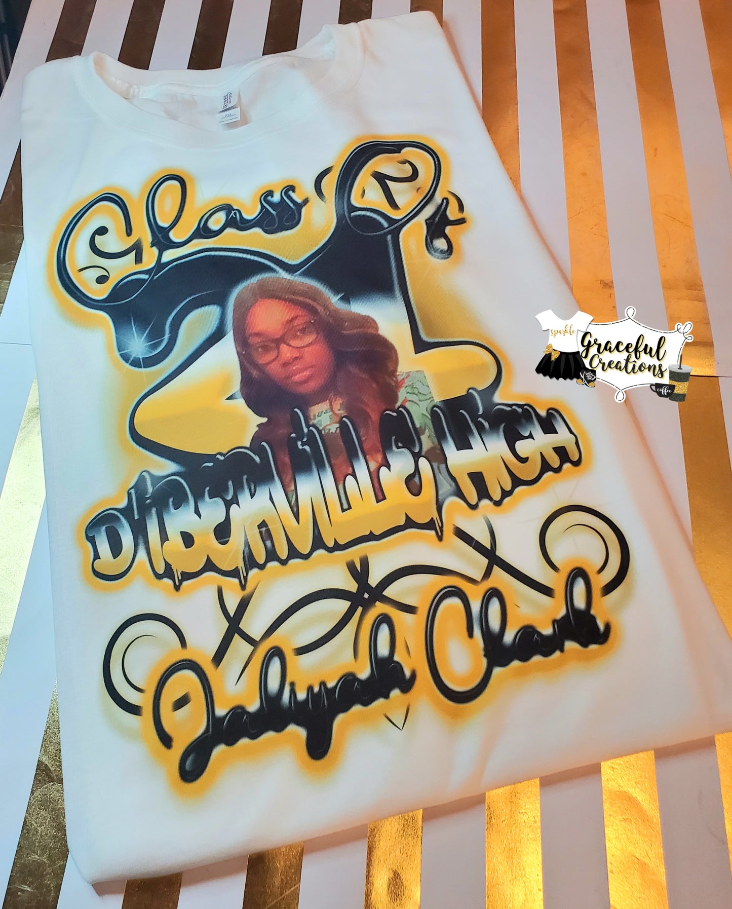 Airbrushed Look Senior Custom T-Shirt