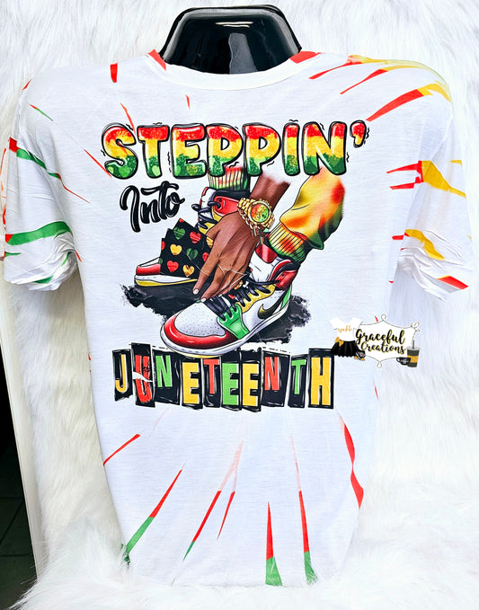 Scrunch Tiedye Stepping into Juneteenth Male Premium T-Shirt