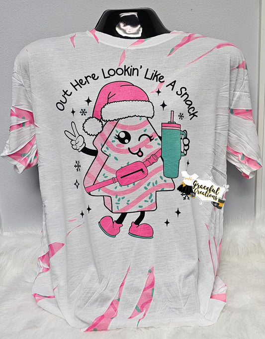 Looking Like A Snack Scrunch Tie Dye Custom T-Shirt