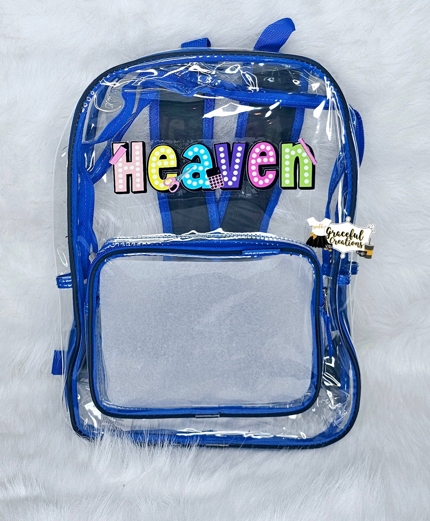 Custom Personalized Clear Bookbag/Backpack