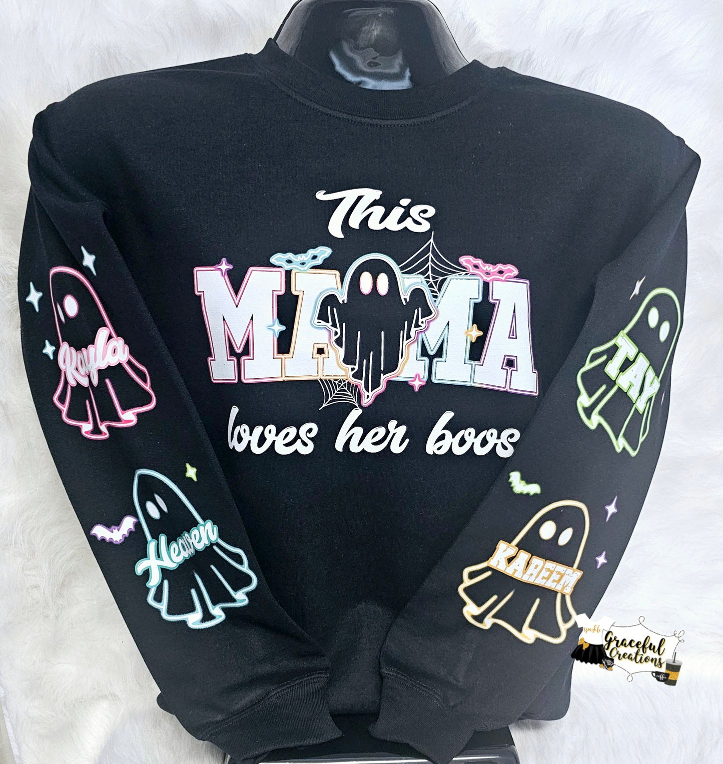 This MAMA Loves Her Boos Crewneck Sweatshirt