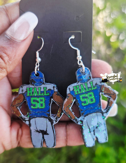 Football Player Earrings