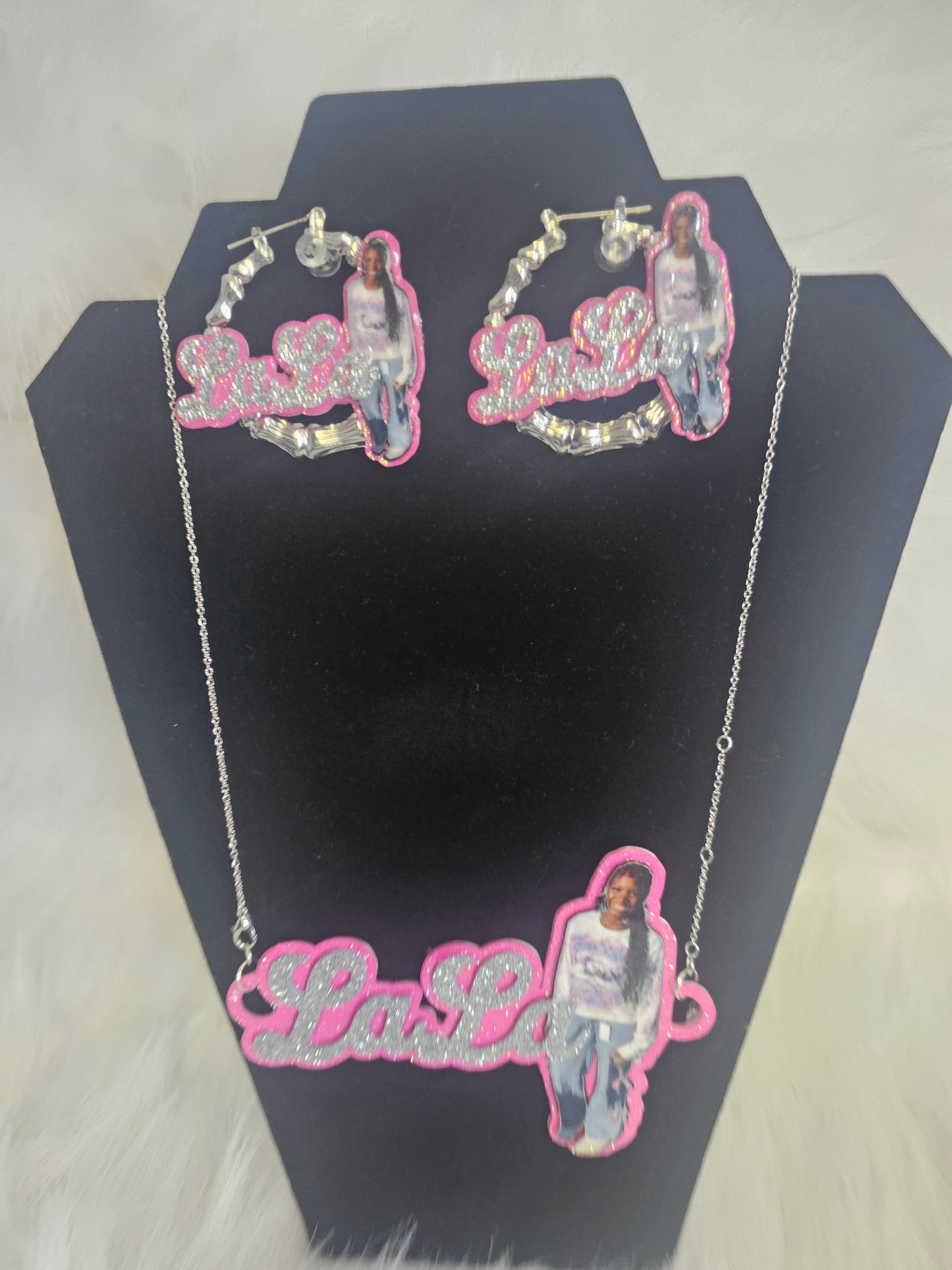 Custom Name Bamboo Hoop Earrings: Personalized Kids Jewelry