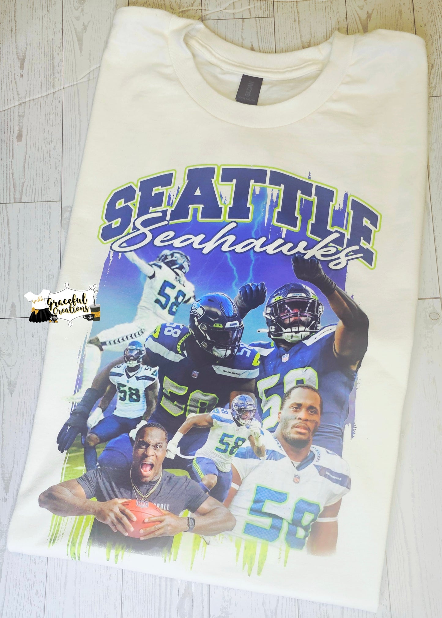 Seattle Seahawks Derick Hall Tee | Custom Handmade Fan Shirt