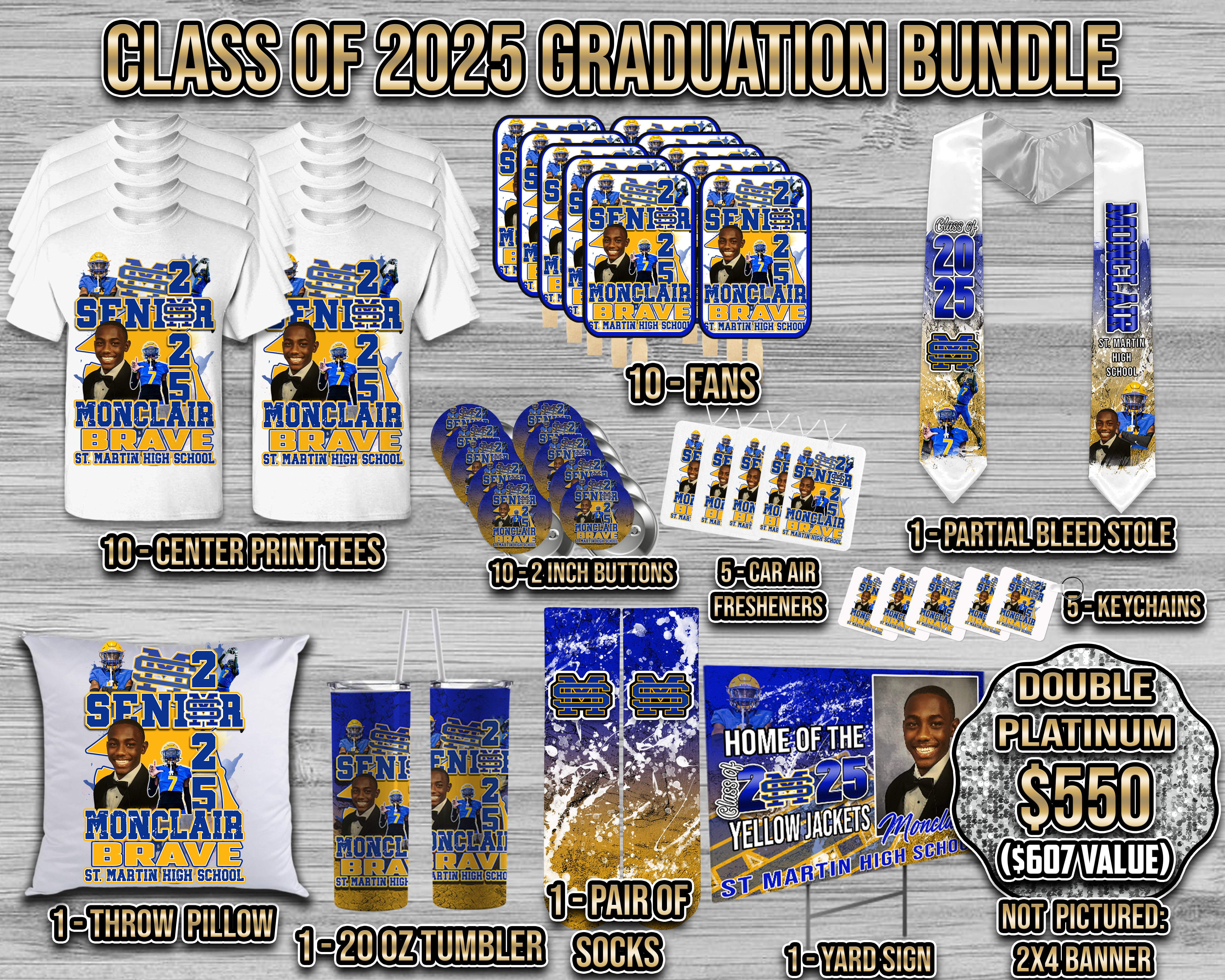 Double Platinum Graduation Package – Graceful Creations, LLC