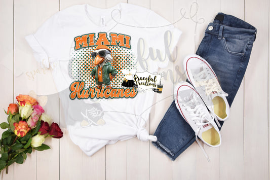 Miami Hurricanes Trendy Mascot Design PNG