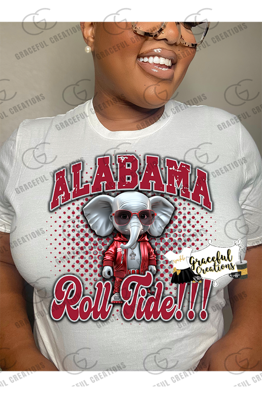 Alabama Roll Tide Trendy Mascot Design PNG