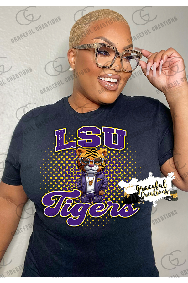 LSU Tigers Trendy Mascot Design PNG