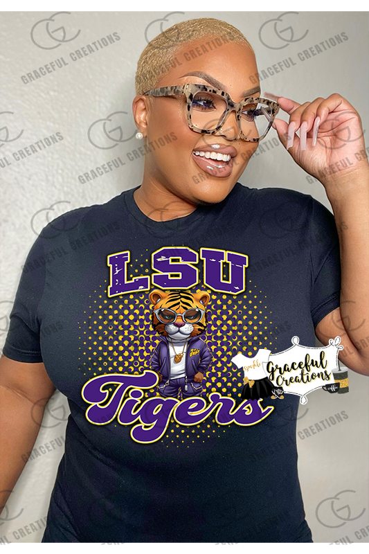 LSU Tigers Trendy Mascot Design PNG