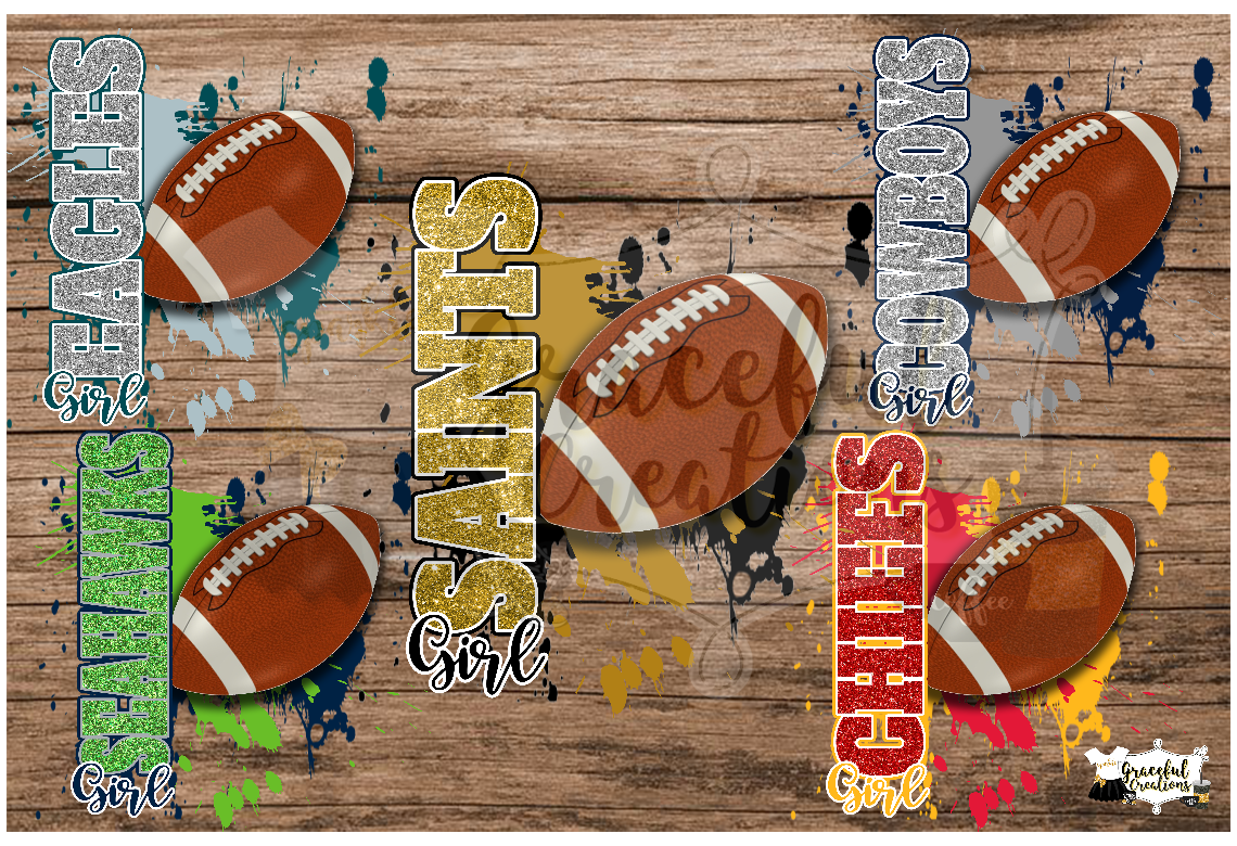 Football Fan Girl PNG Bundle (No Logos)