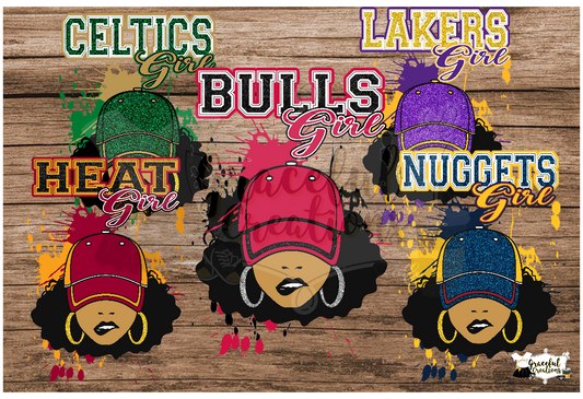 NBA Fan Girl PNG (No Logos) - Individual Designs