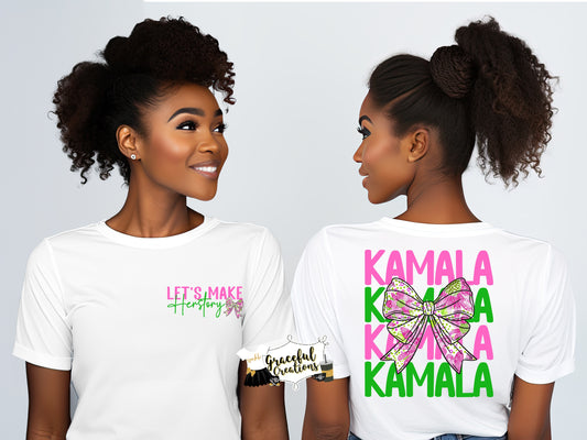 Let's Make Herstory - Kamala Coquette Bow Tee