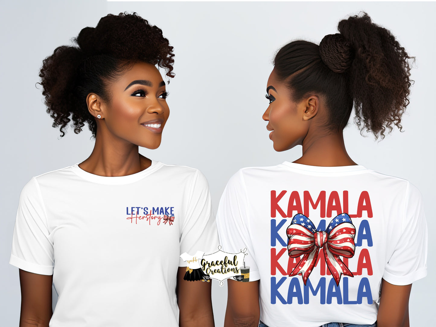 Let's Make Herstory - Kamala Coquette Bow Tee