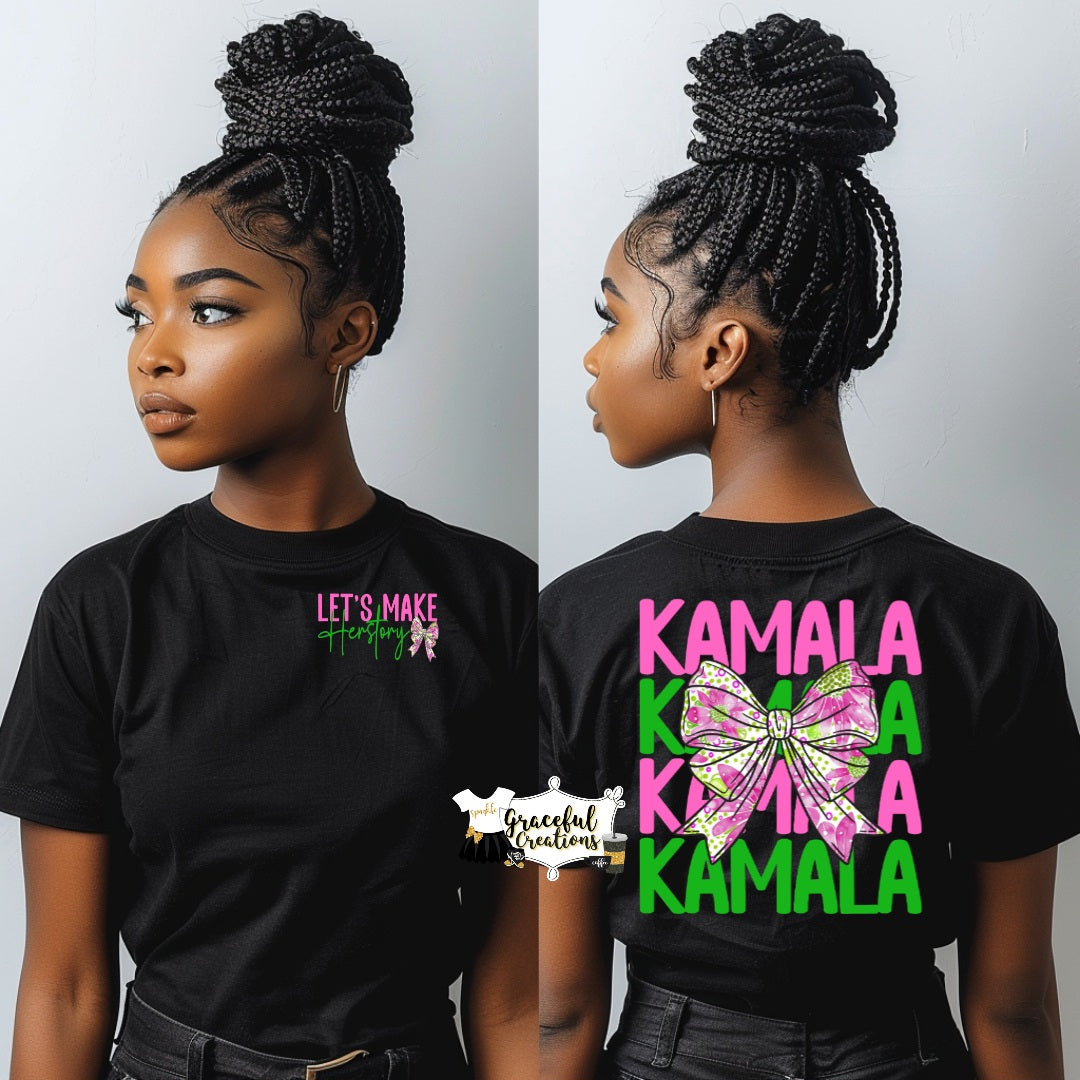 Let's Make Herstory - Kamala Coquette Bow Tee