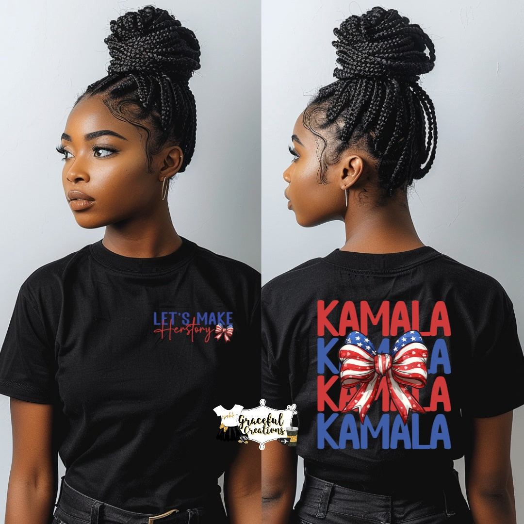 Let's Make Herstory - Kamala Coquette Bow Tee