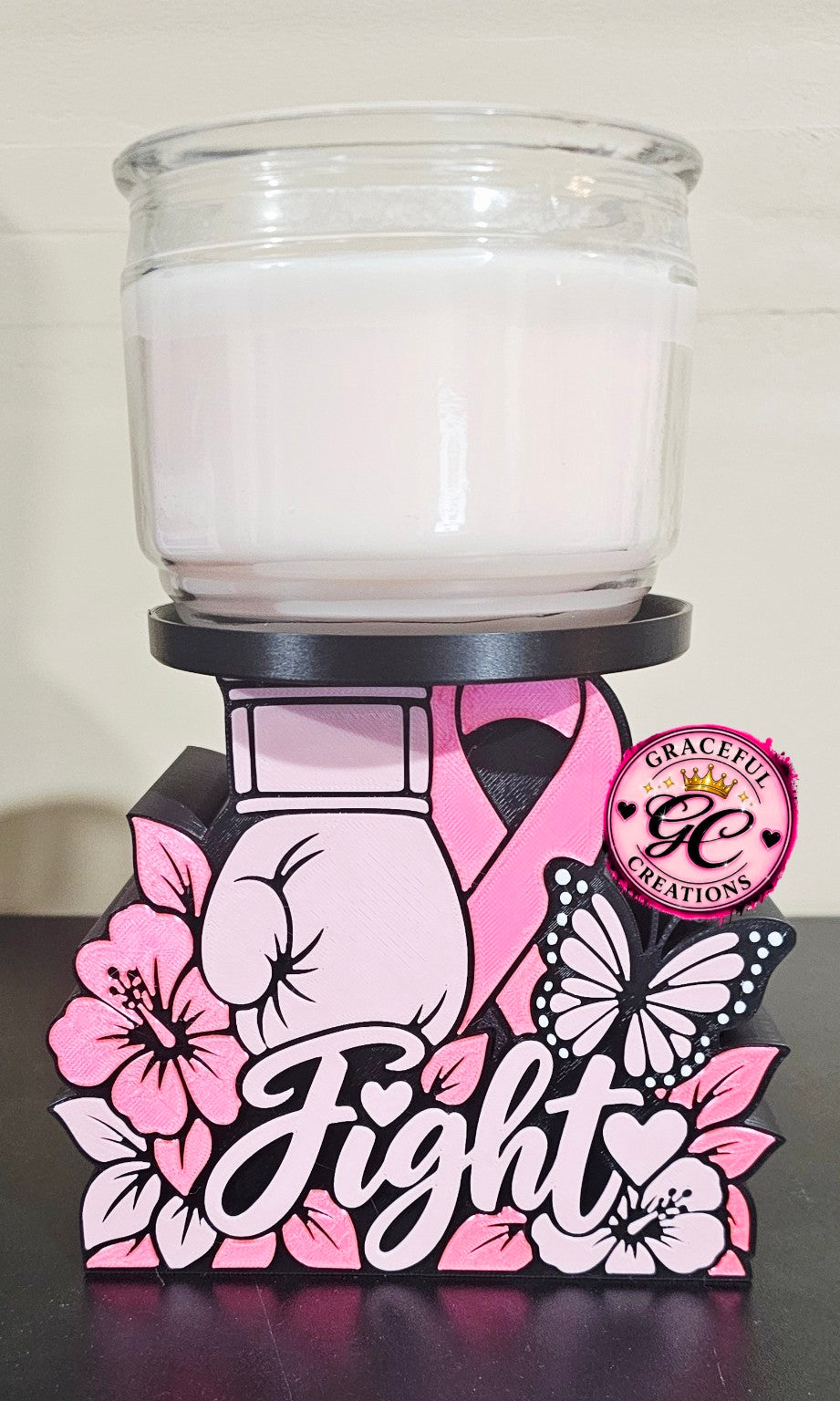Breast Cancer Awareness 3D Printed Candle Holder