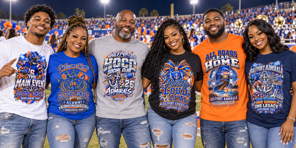 Gulfport Admirals Homecoming 2026 Shirt Collection