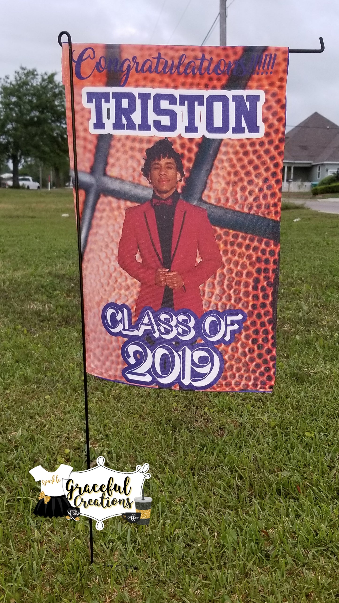 Graduation Garden Flag