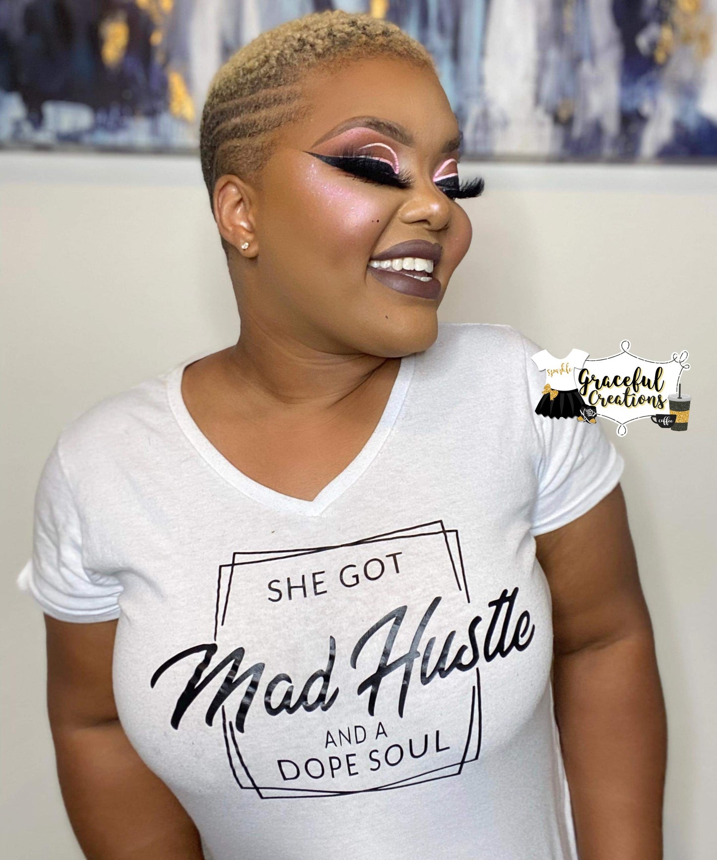 She Got Mad Hustle and a Dope Soul Tee Shirt