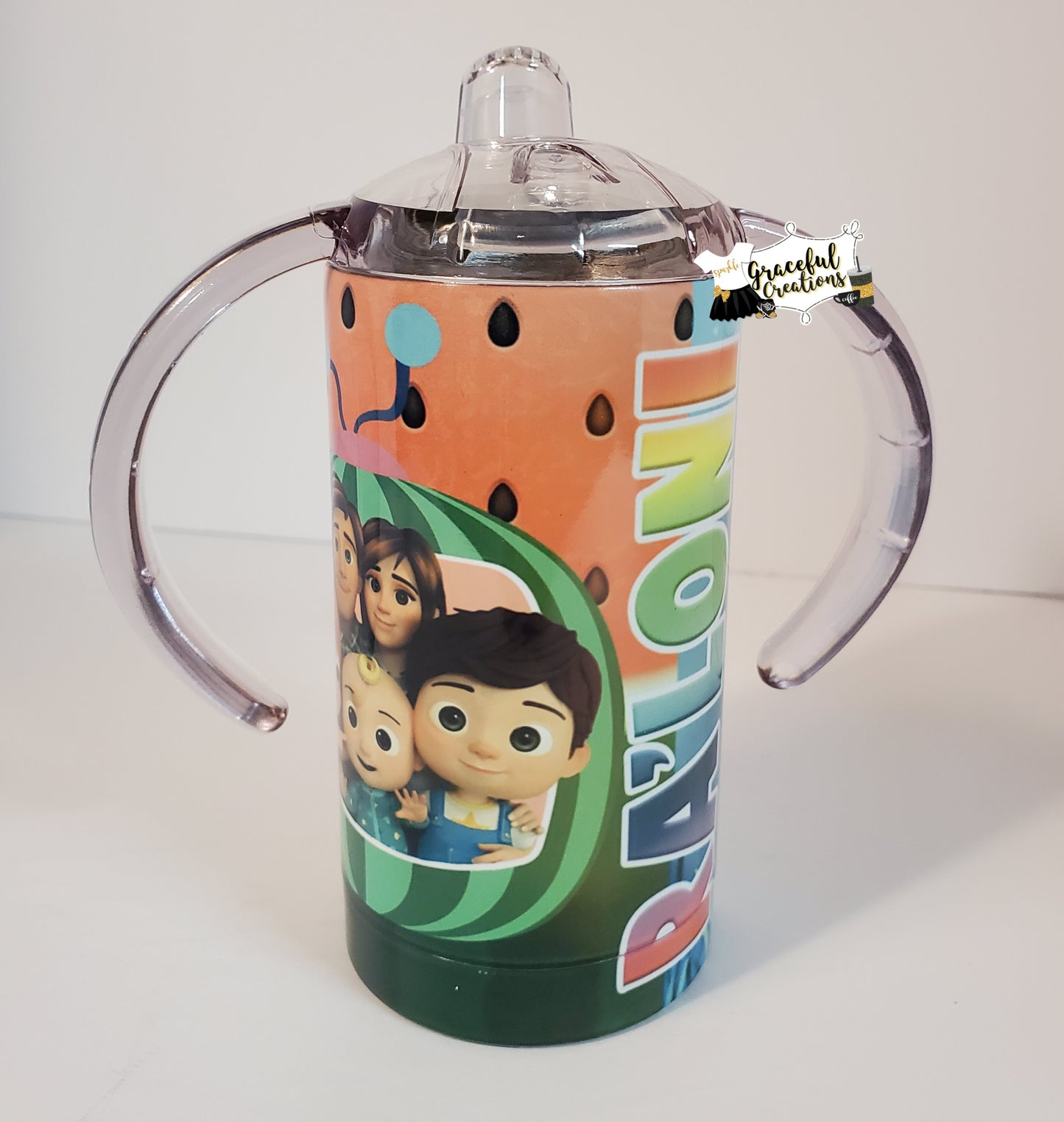 Custom and Personalized 12 Oz. Stainless Steel Sippy Cup