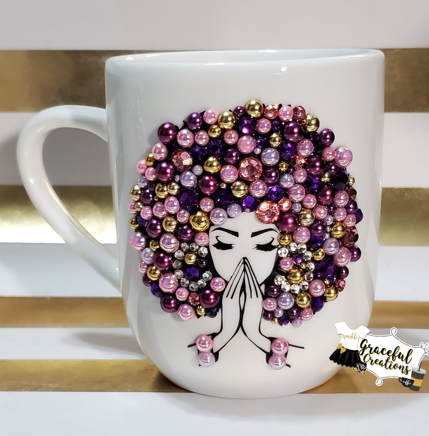 Afro Lady Bling Coffee Mug