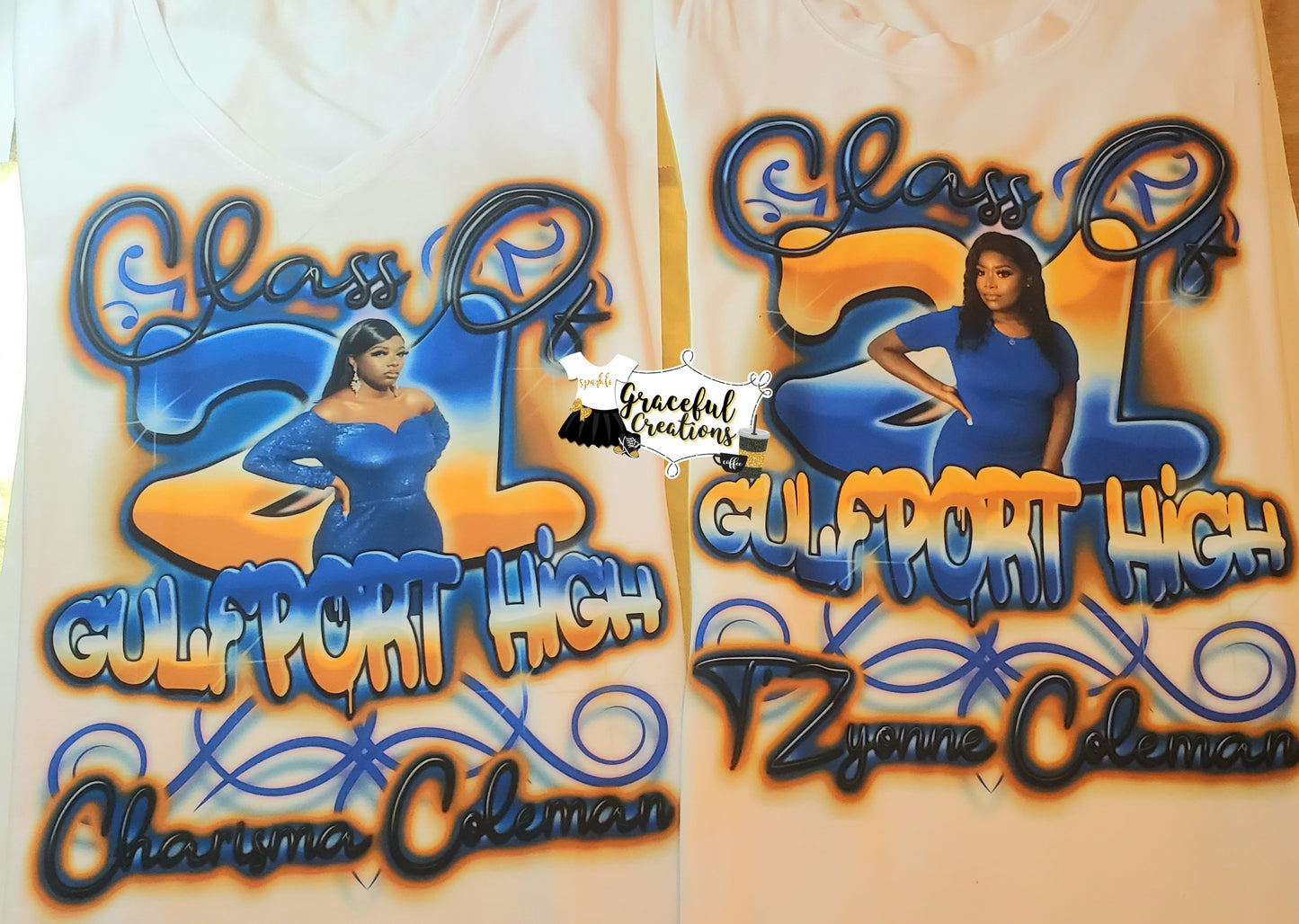 Airbrushed Look Senior Custom T-Shirt