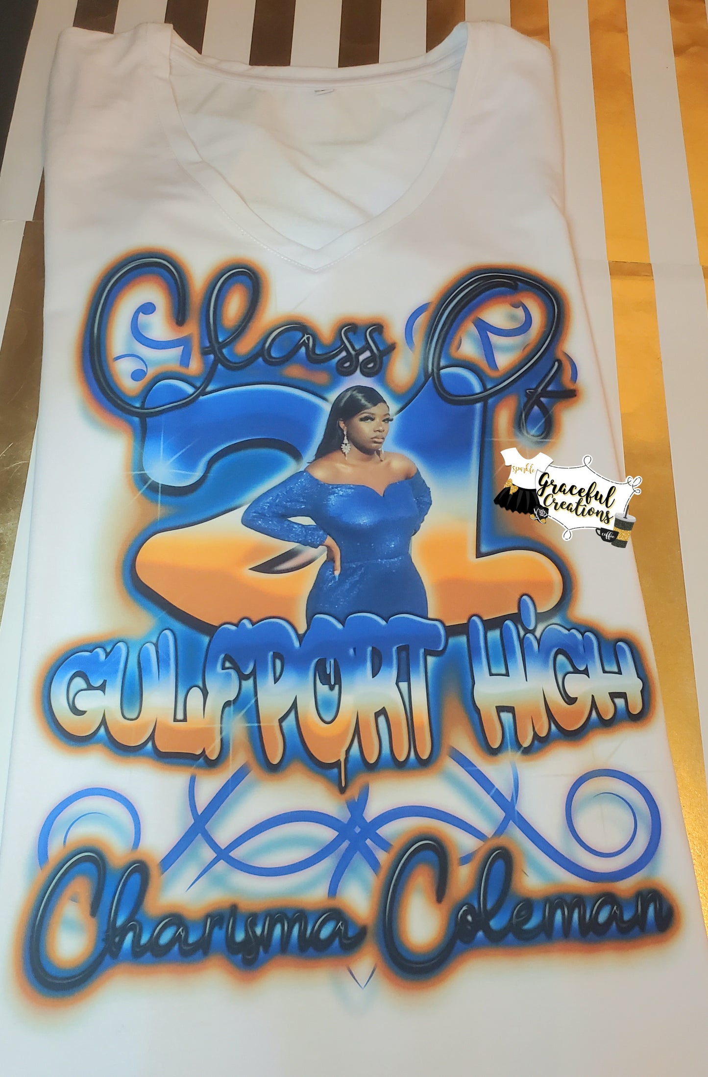 Airbrushed Look Senior Custom T-Shirt