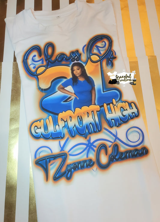 Airbrushed Look Senior Custom T-Shirt