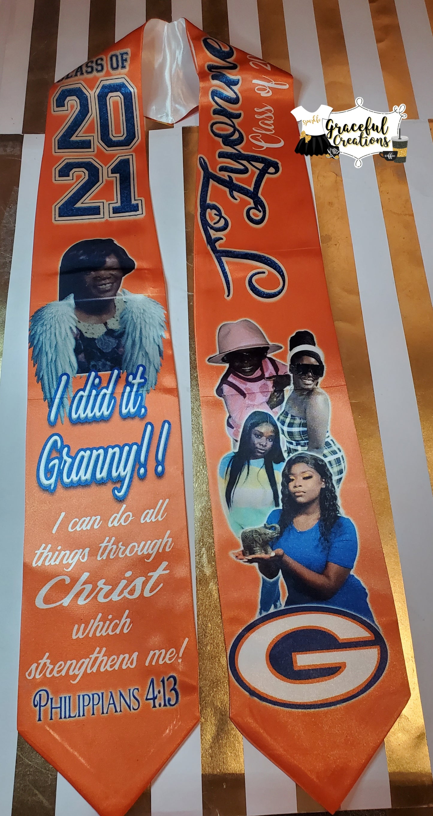 Custom Senior Graduate Stole/Sash