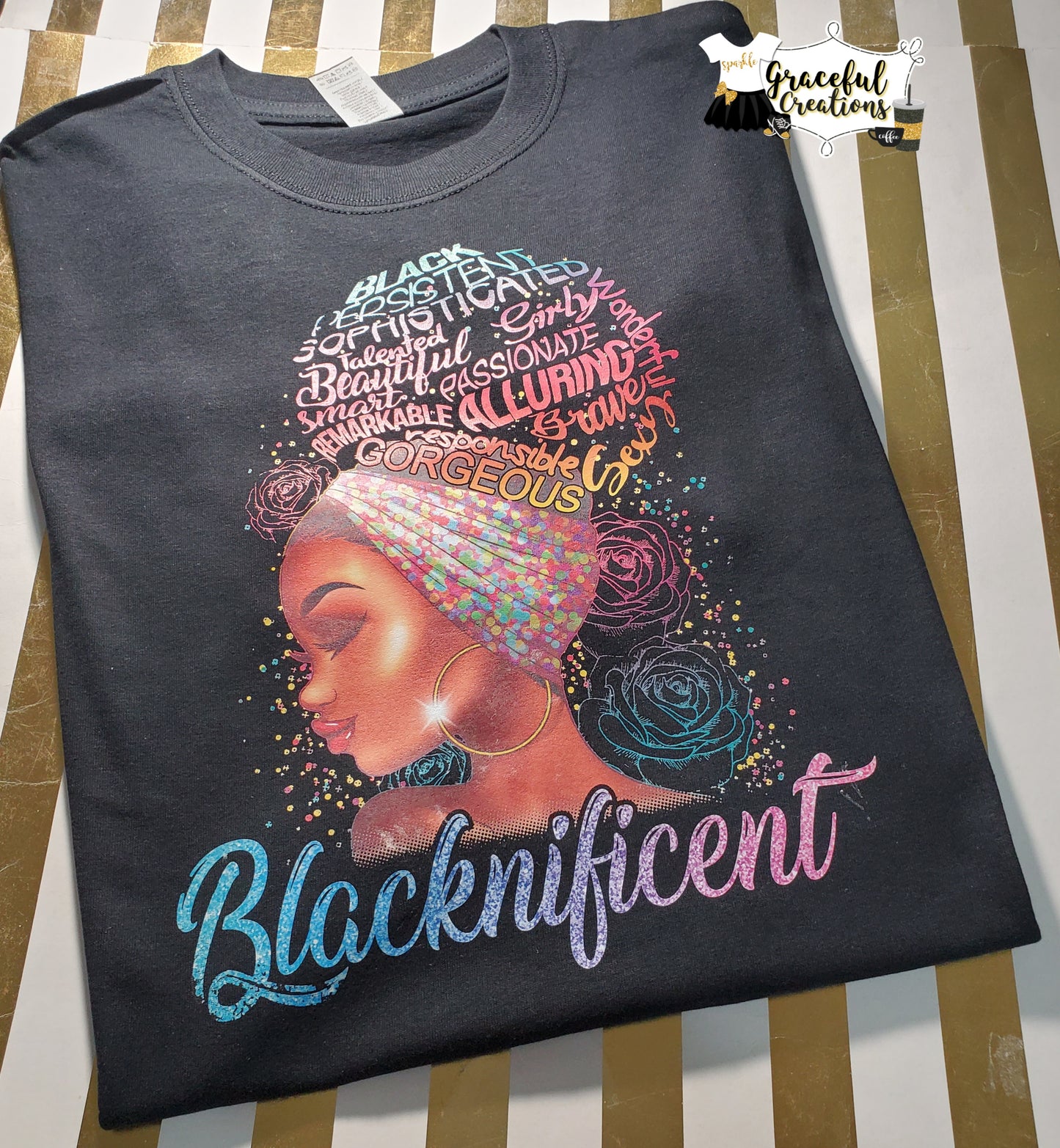 Blacknificent Queen Custom T-Shirt