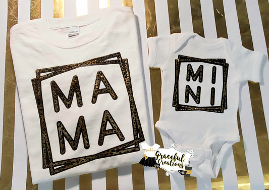 Mama & Mini Boxed Style Mommy & Me Matching Tees