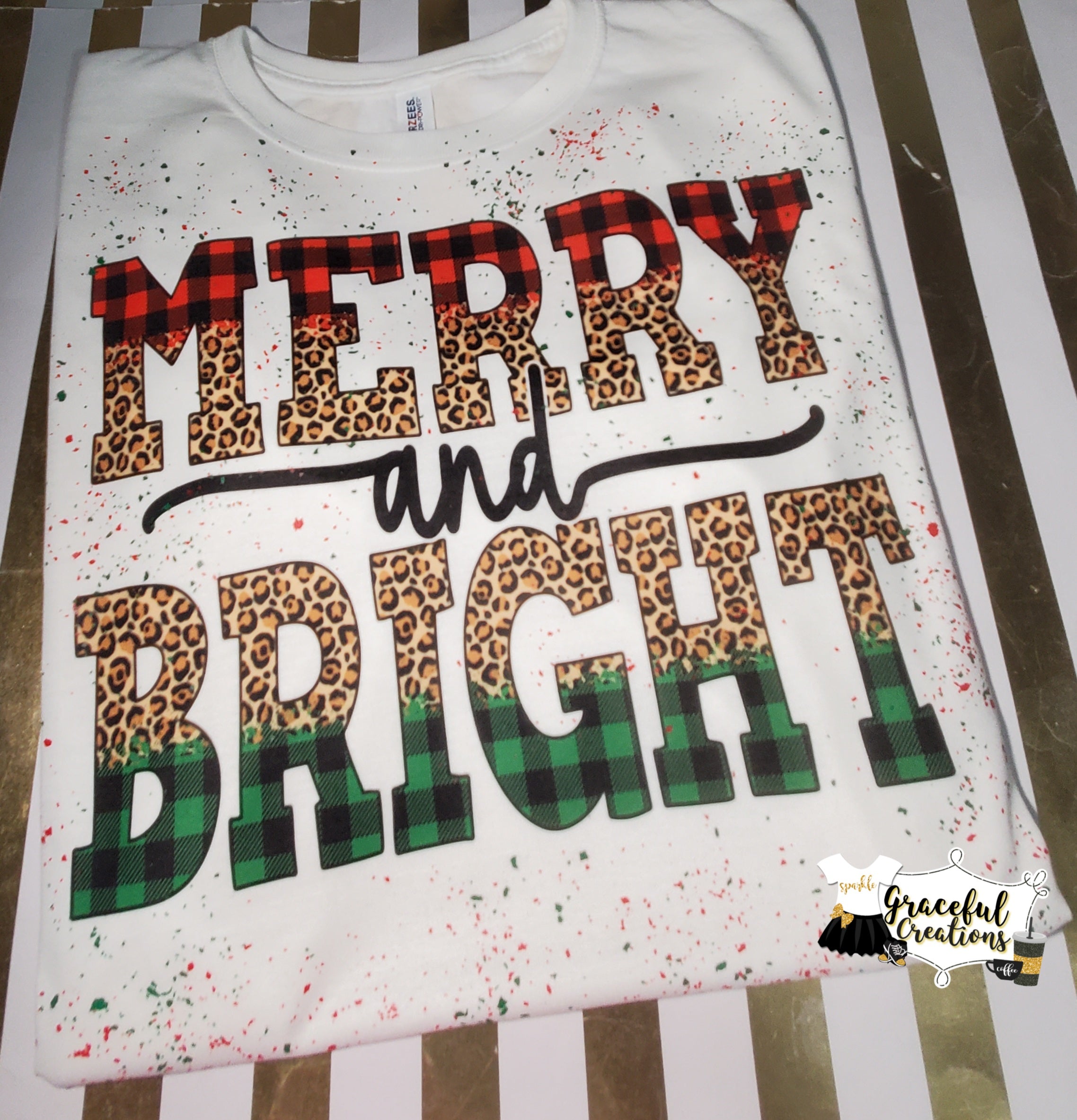 Merry & Bright Confetti Custom T-Shirt