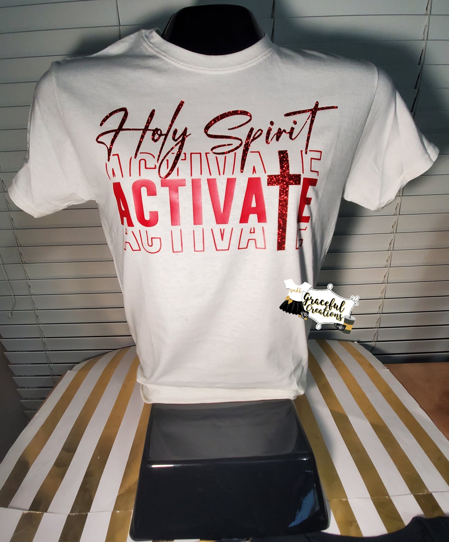 Holy Spirit Activate w/Cross Custom T-Shirt