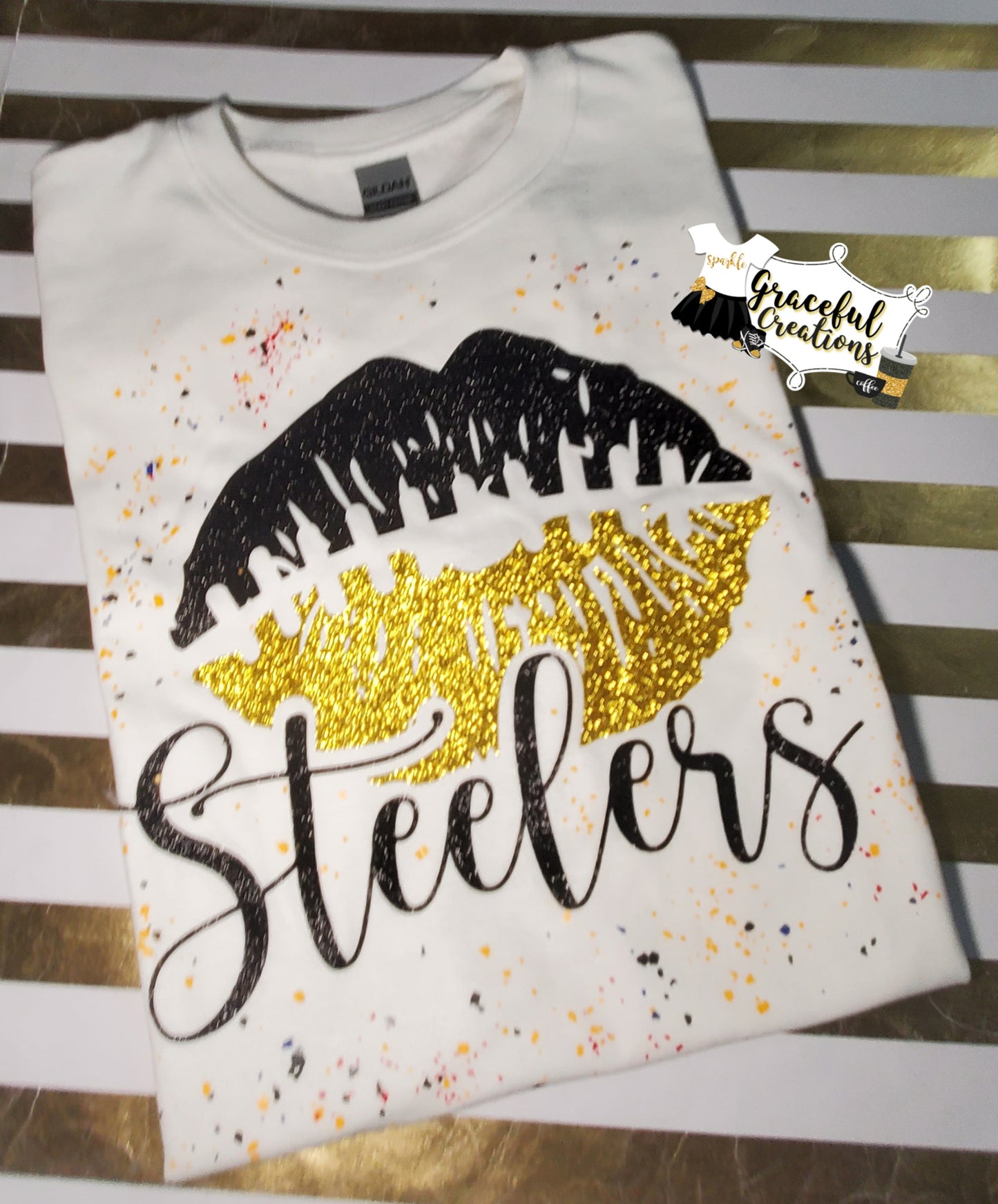 NFL Lips Confetti Custom T-Shirt