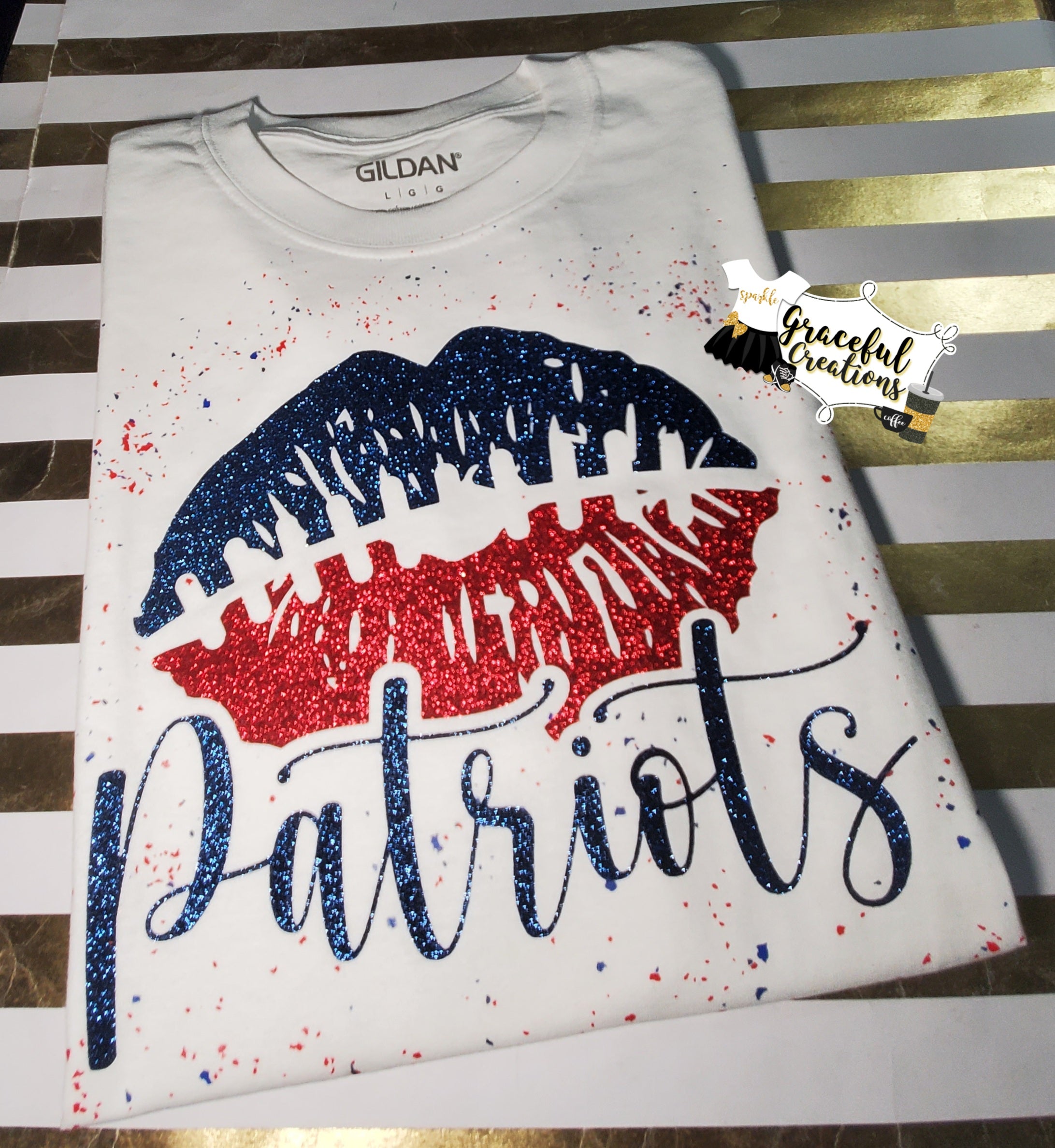 NFL Lips Confetti Custom T-Shirt
