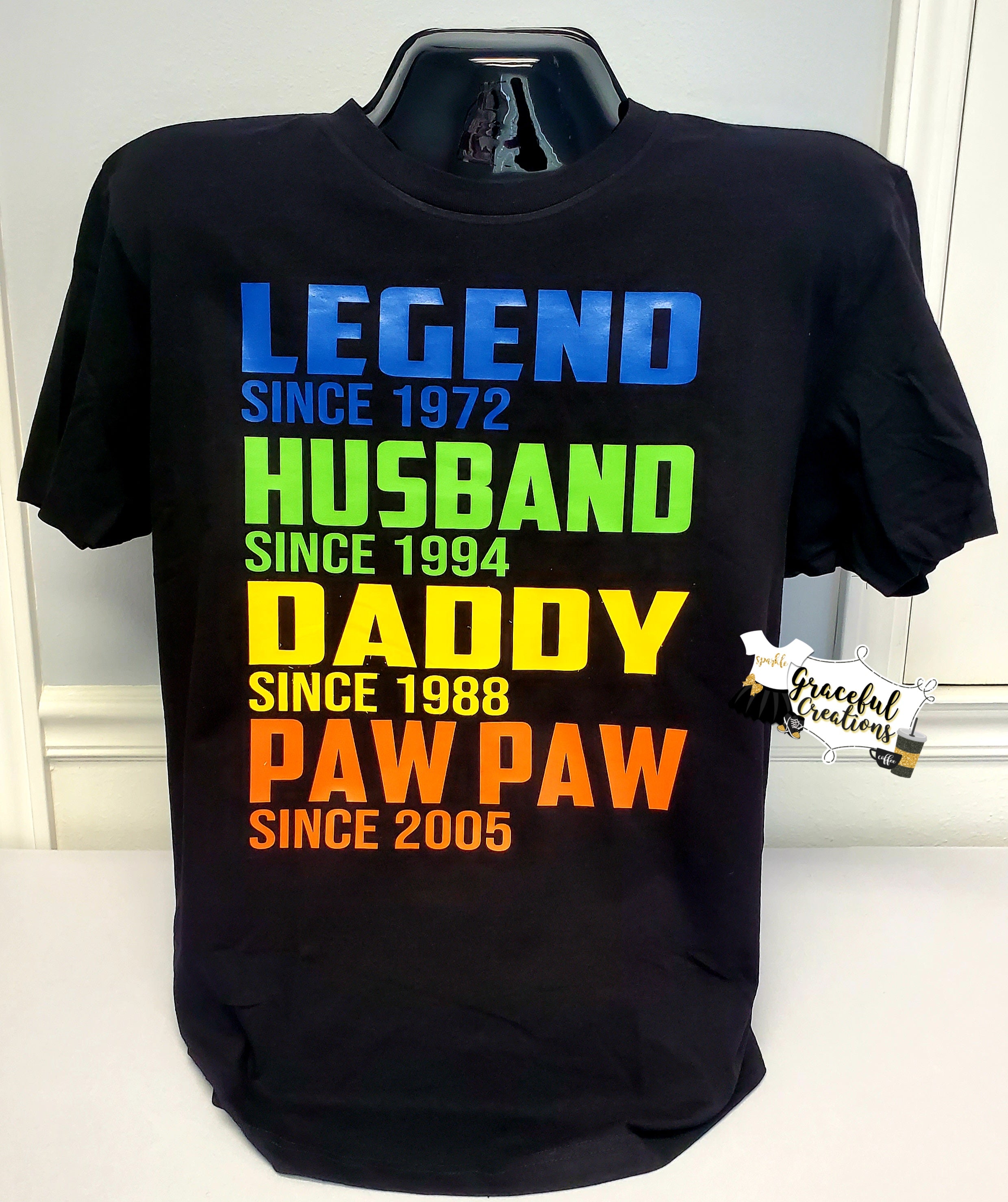 Father's Legend Tee with dates
