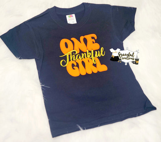 One Thankful Girl Youth Shirt