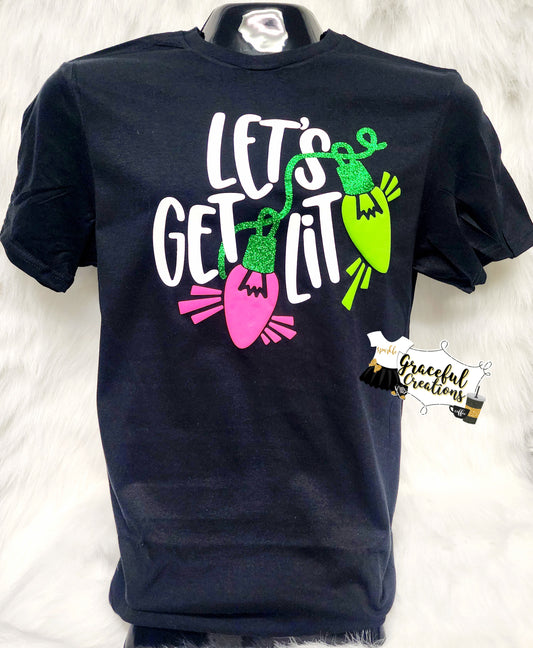 Let's Get Lit Christmas T-Shirt