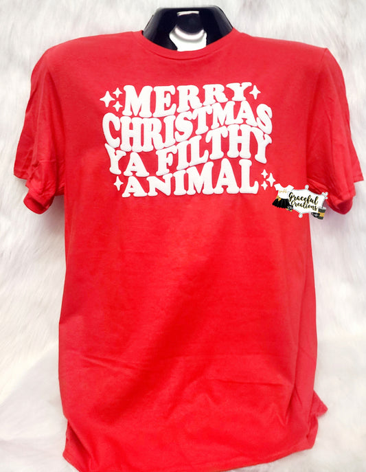 Merry Christmas Ya Filthy Animal T-Shirt