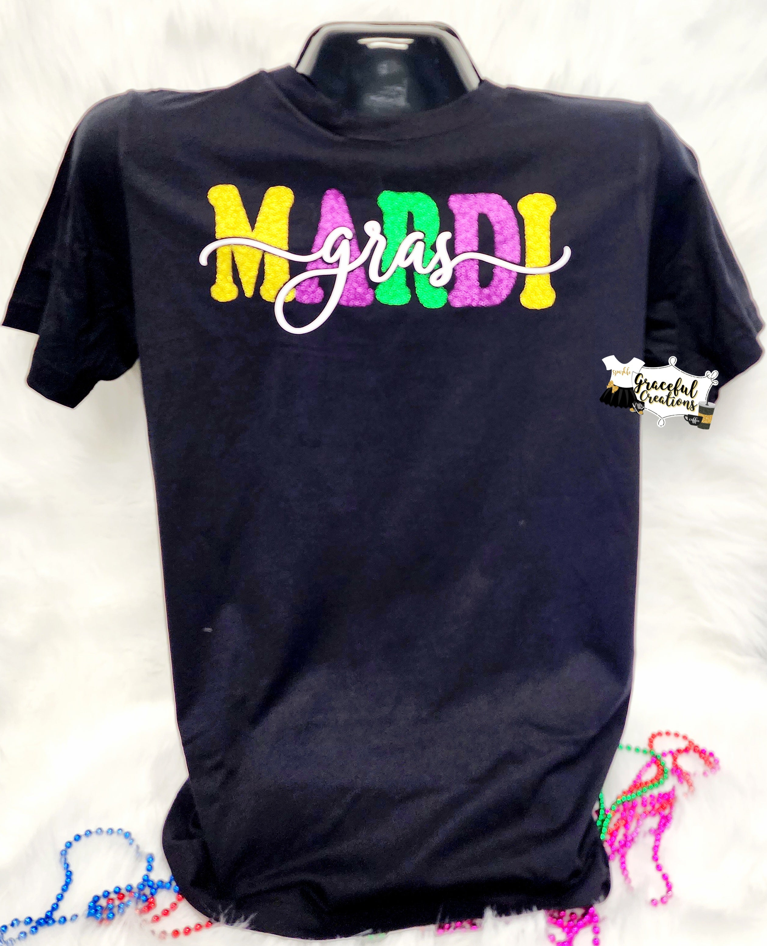 Mardi Gras Script Custom T-Shirt
