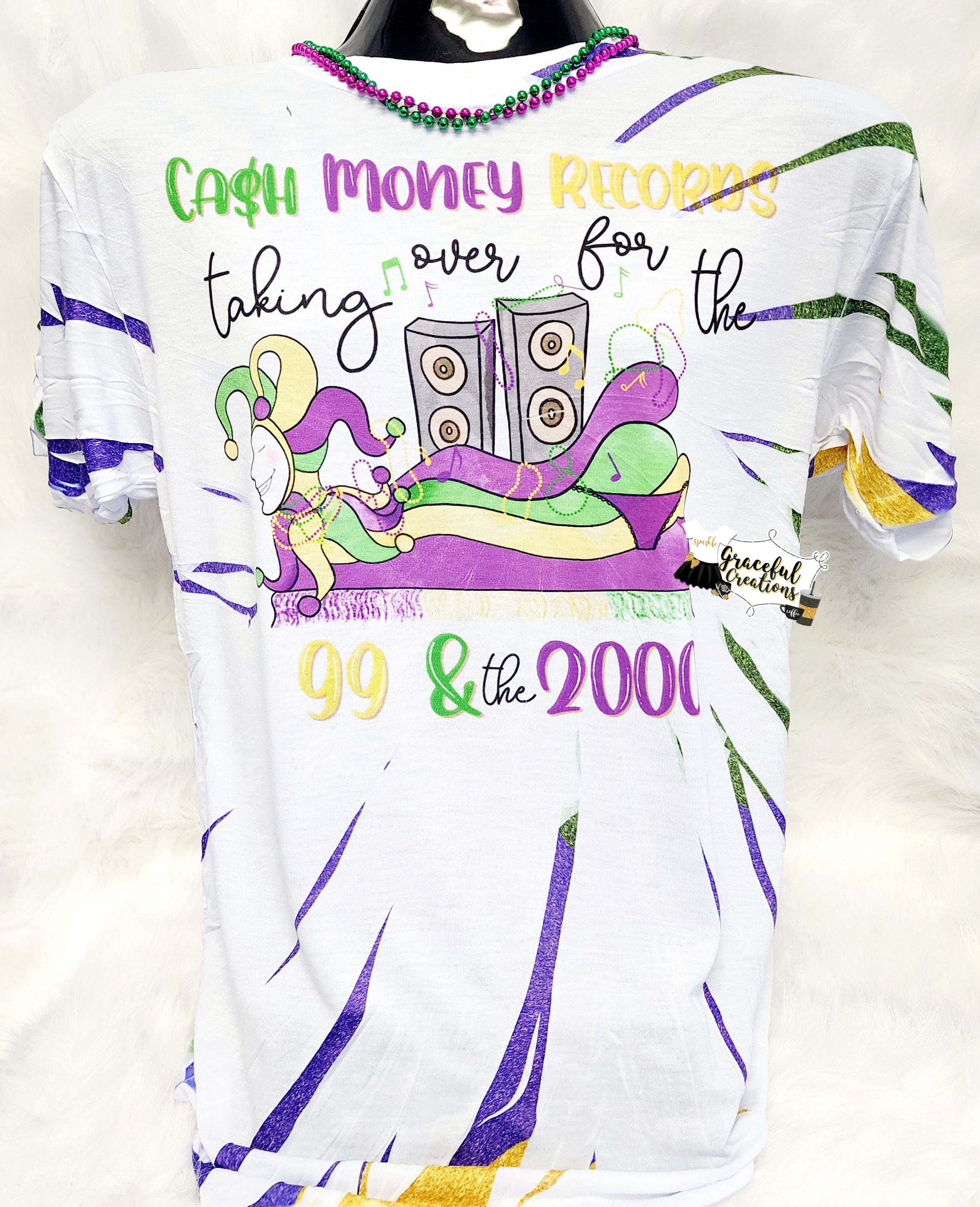 Cash Money Records Scrunch Tie Dye Custom T-Shirt