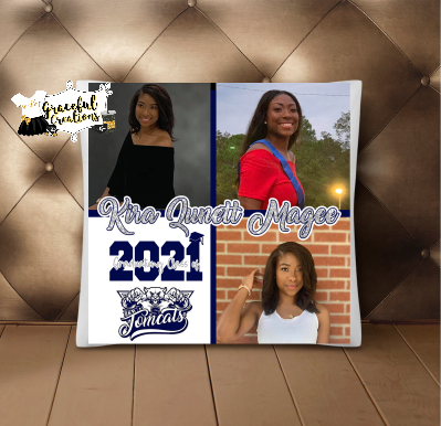 Class of, Senior Personalized Photo Throw Pillowcase